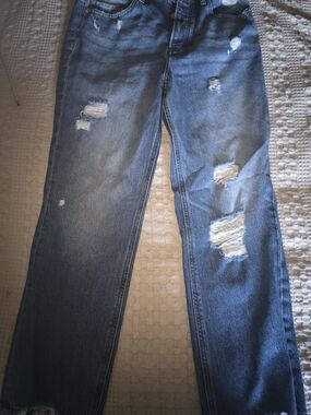 Classic Distressed Women's Blue Jeans